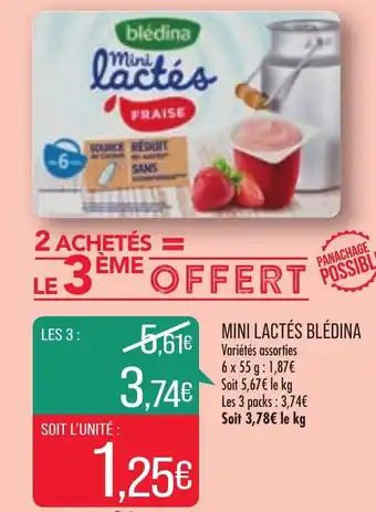 Match Mini lactés BLÉDINA offre