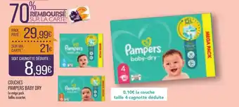 Match Couches PAMPERS baby dry offre
