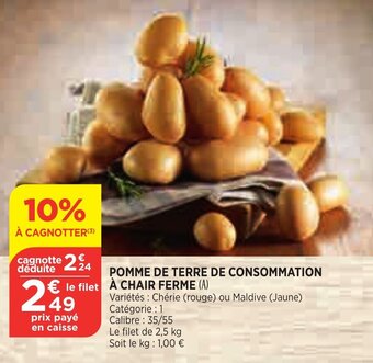 Bi1 Pomme de terre de consommation à chair ferme offre