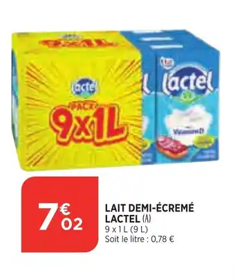 Bi1 Lait demi-écrémé LACTEL offre