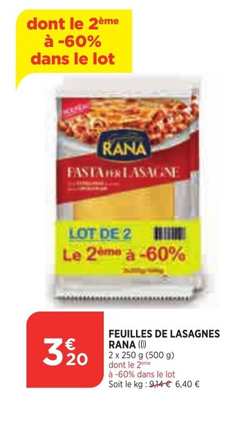Feuilles de lasagnes RANA