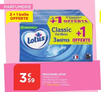Bi1 Mouchoirs LOTUS offre