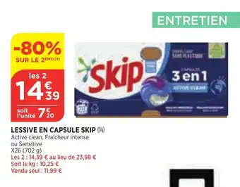 Bi1 Lessive en capsule SKIP offre