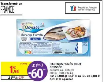 Intermarché Harengs fumésn doux odyssée offre