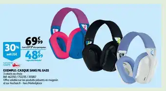 Auchan Exemple Casque Sans Fil G435 offre