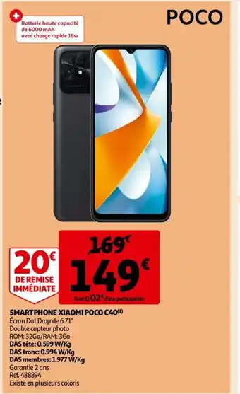 Auchan Smartphone Xiaomi Poco C40 offre
