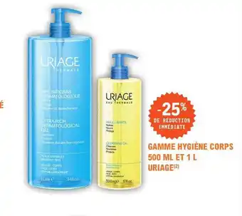 E.Leclerc Parapharmacie Gamme hygiène corps 500ml et 1l uriage offre