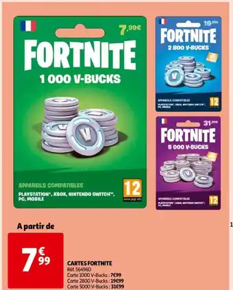 Auchan Cartes Fortnite offre