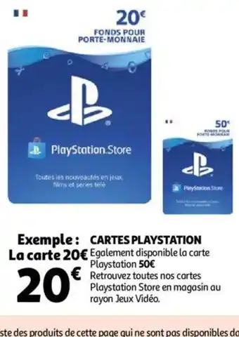 Auchan Cartes Playstation offre