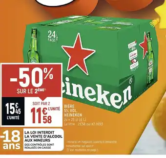 Spar Bière 5%vol Heineken offre
