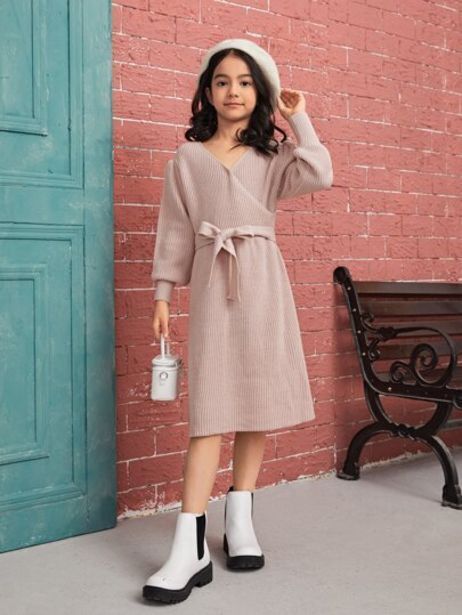 Promo Shein fille robe pull ceintur e chez SheIn