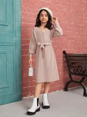 SheIn Shein fille robe pull ceinturée offre