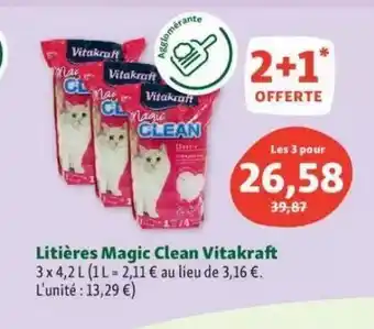 Maxi Zoo Litières magic clean vitakraft offre