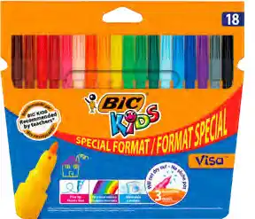 Bureau Vallée 18 FEUTRES VISA BIC KIDS FORMAT SPÉCIAL offre