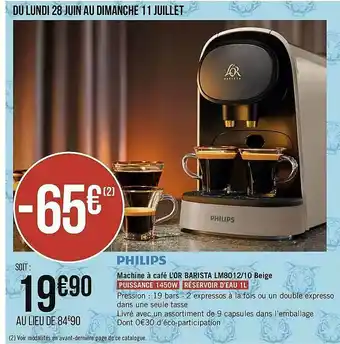 Machine à Café L'or Barista Philips Lm8012-10 Beige