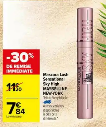 Carrefour Mascara Lash Sensational Sky High Maybelline New-york offre