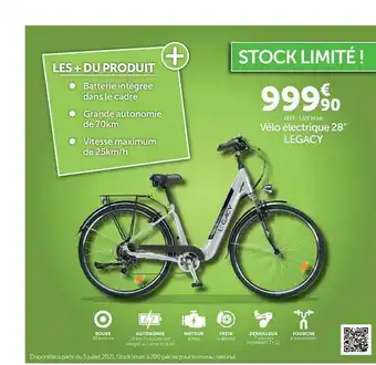 Roady Vélo Electrique 28'' Legacy offre