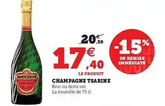 U Express Champagne Tsarine offre