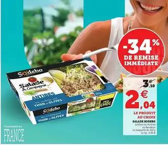 U Express Salade Sodebo offre
