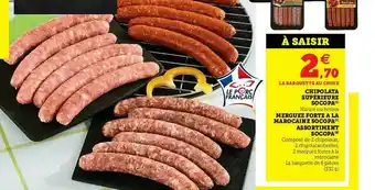 Chipolata Supérieure Socopa, Merguez Forte à La Marocaine Socopa Assortiment Socopa