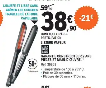E.Leclerc Lisseur vapeur offre