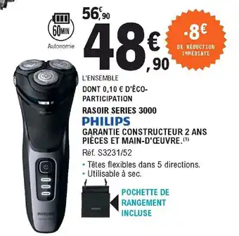 E.Leclerc Rasoir series 3000 offre