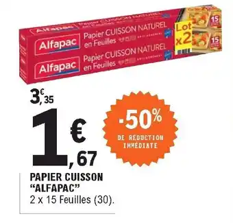 E.Leclerc Papier cuisson "alfapac" offre