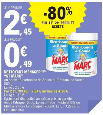 E.Leclerc Nettoyant ménager "st marc" offre