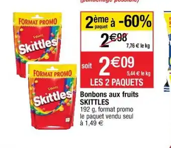 Cora x Carrefour Bonbons Aux Fruits Skittles offre