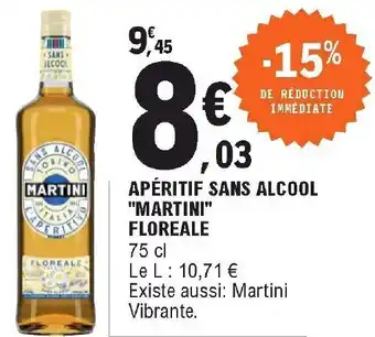 E.Leclerc Apéritif sans alcool "martini" floreale offre