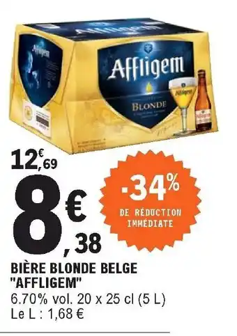 E.Leclerc Bière blonde belge "affligem" offre