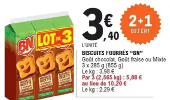 E.Leclerc Biscuits fourrés "bn" offre