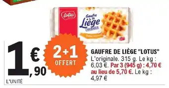 E.Leclerc Gaufre de liège "lotus" offre