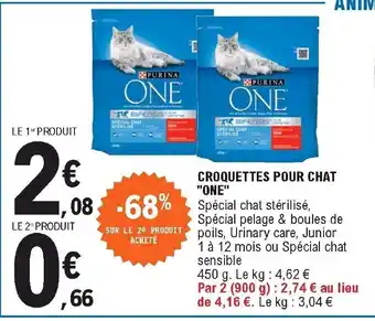 E.Leclerc Crouquettes pour chat "one" offre