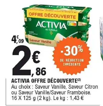 E.Leclerc Activia offre découverte offre
