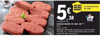E.Leclerc 8 Steaks hachés offre