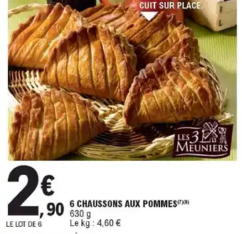 E.Leclerc 6 Chaussons aux pommes offre