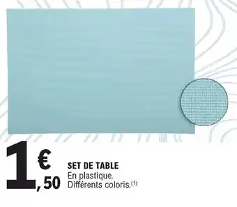 E.Leclerc Set de table offre