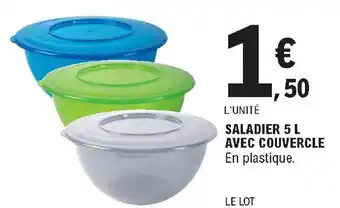 E.Leclerc Saladier 5 l avec couvercle offre