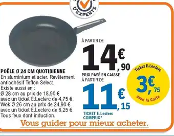 E.Leclerc Poêle 24 cm quotidienne offre