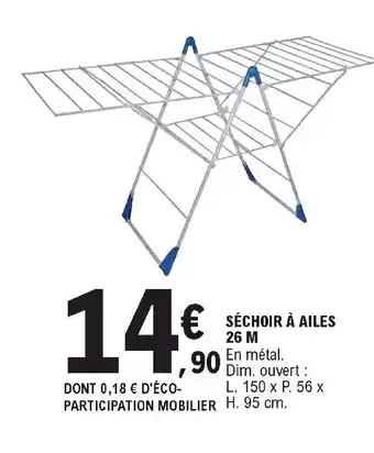 E.Leclerc Séchoir à ailes 26 m offre