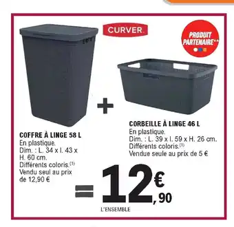 E.Leclerc Coffre à linge 58 l offre