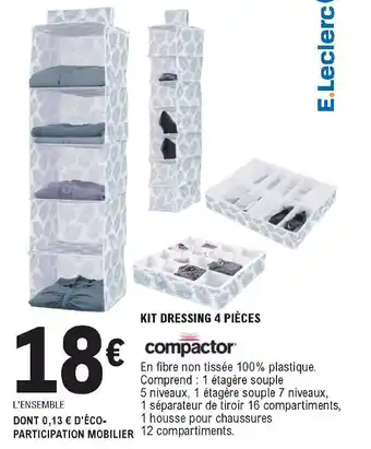 E.Leclerc Kit dressing 4 pièces offre