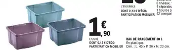 E.Leclerc Bac de rangement offre