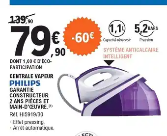 E.Leclerc Centrale vapeur offre