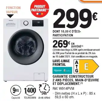 E.Leclerc Lave-linge frontal offre