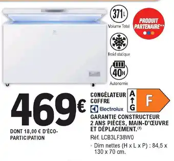 E.Leclerc Congélateur coffre offre