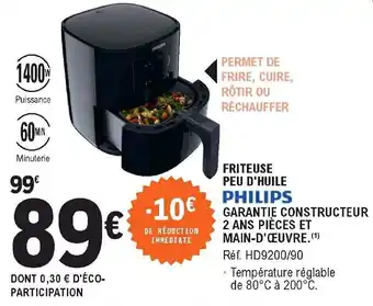E.Leclerc Friteuse peu d'Huile offre