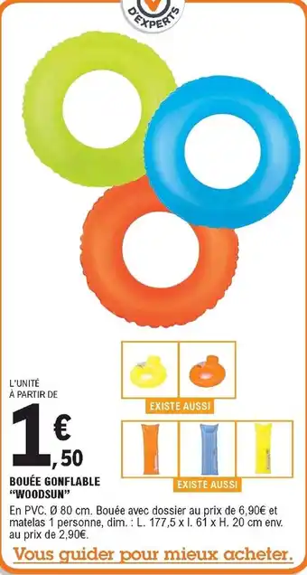 E.Leclerc Bouée gonflable "Woodsun" offre