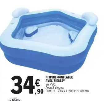 E.Leclerc Piscine gonflable avec sièges offre
